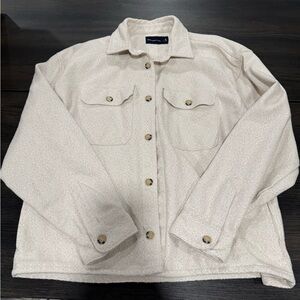 Men’s Abercrombie & Fitch Beige Casual Button Down Shirt XL